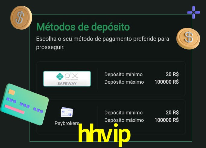 O cassino hhvip oferece uma grande variedade de métodos de pagamento